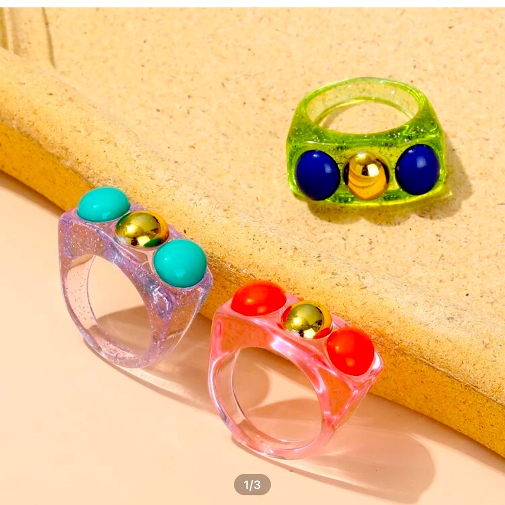 3pcs simple rings